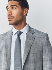 Grey Floral Print Tie - Image 2 of 5