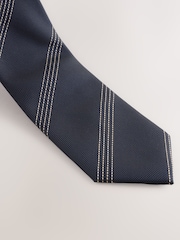 Navy Pattern Tie - Image 2 of 3