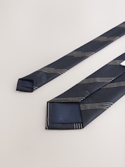 Navy Pattern Tie - Image 3 of 3