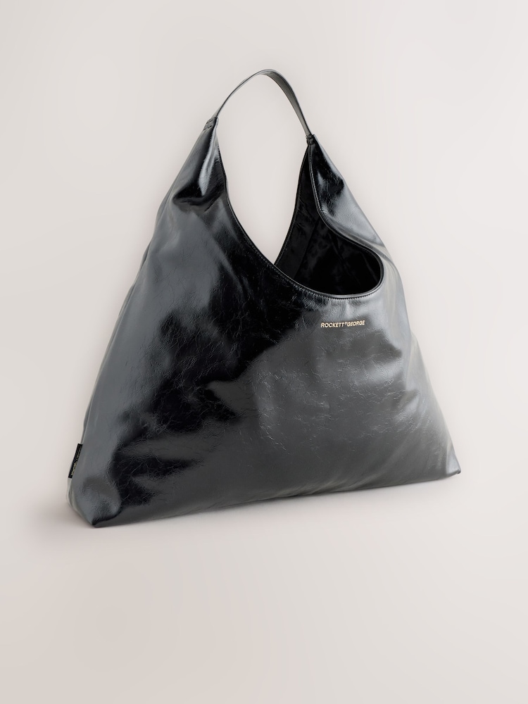 Rockett St George Black Studded Swan Hobo Shopper Bag - Image 2 of 6