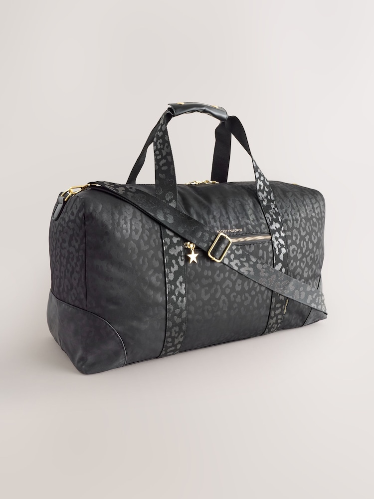 Rockett St George Black Animal Large Weekend Bag - Image 1 of 8