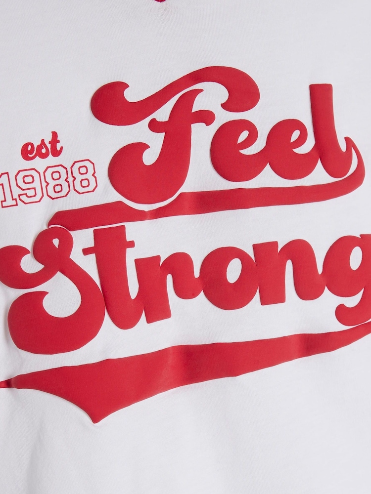 River Island rood cropped 100% katoenen T-shirts voor meisjes verpakking van 2 - Image 3 of 4