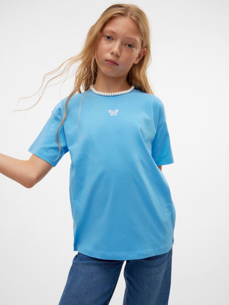 VERO MODA Girls Short Sleeve Back Print Jersey Tshirt - صورة 1 من 1
