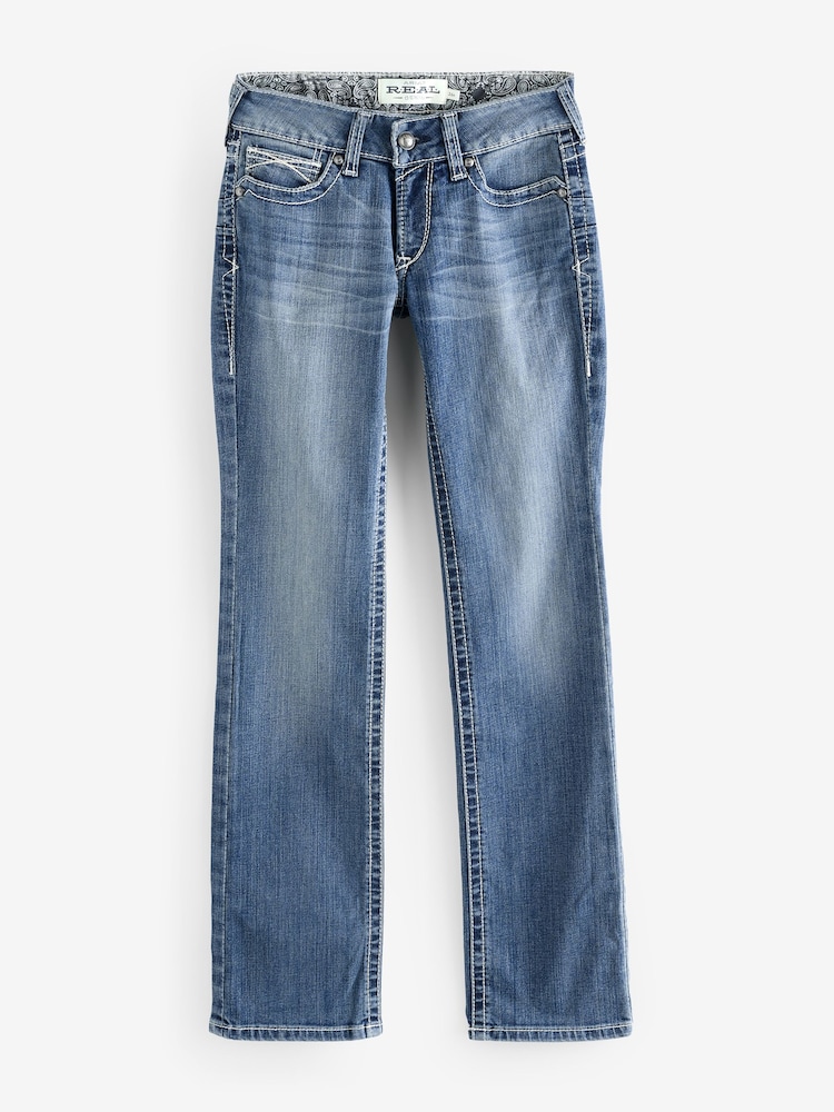 Ariat Blue Real Straight Icon Jeans - Image 1 of 1
