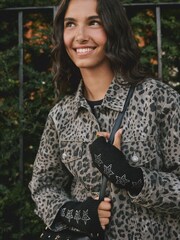Rockett St George Black Star Studded Handwarmers - Image 3 of 9