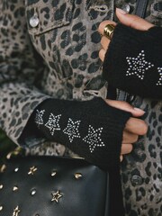 Rockett St George Black Star Studded Handwarmers - Image 5 of 9
