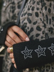 Rockett St George Black Star Studded Handwarmers - Image 6 of 9