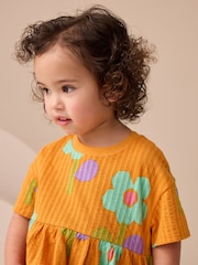 Orange Short Sleeve Jersey Summer Dress (3mths-7yrs) - Image 4 of 4