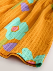 Oranžna - kratek rokav; s kratkimi rokavi Jersey Summer obleka (3mths-7yrs) - Slika 5 iz 8