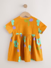 Oranžna - kratek rokav; s kratkimi rokavi Jersey Summer obleka (3mths-7yrs) - Slika 7 iz 8