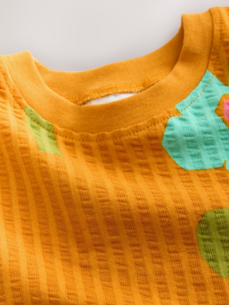 Orange Short Sleeve Jersey Summer Dress (3mths-7yrs) - Image 8 of 8 Orange Short Sleeve Jersey Summer Dress (3mths-7yrs) - Image 8 of 8