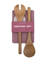 Jamie Oliver Set of 2 Brown Big Love Serving Wooden Spoons - Image 7 of 7
