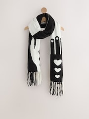Rockett St George Monochrome Hands Midweight Scarf - Image 9 of 11