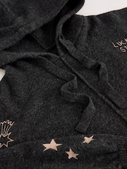 Rockett St George Charcoal Grey Doodles Knitted Hoodie - Image 12 of 12
