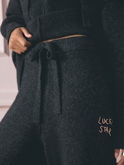 Rockett St George Charcoal Grey Doodles Knitted Lounge Trousers - Image 6 of 10