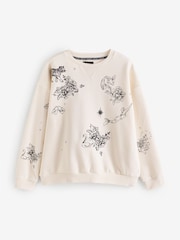 Rockett St George Ecru Tiger Tattoo Sweatshirt - Image 1 of 10