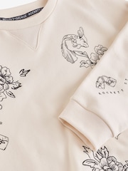 Rockett St George Ecru Tiger Tattoo Sweatshirt - Image 2 of 10