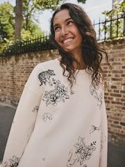 Rockett St George Ecru Tiger Tattoo Sweatshirt - Image 6 of 10