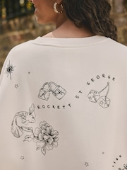 Rockett St George Ecru Tiger Tattoo Sweatshirt - Image 9 of 10