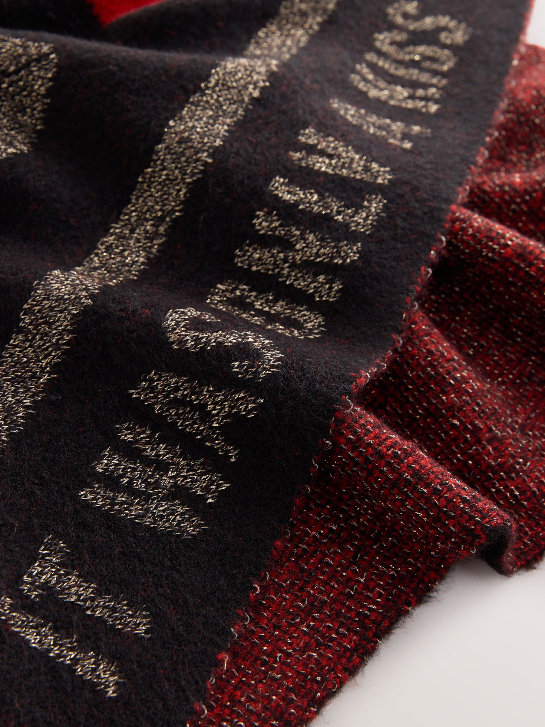 Buy Rockett St George Black/Red Lips Midweight Scarf from Next USA