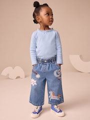 Denim Unicorn Embellished Jeans (3mths-7yrs) - Image 2 of 4