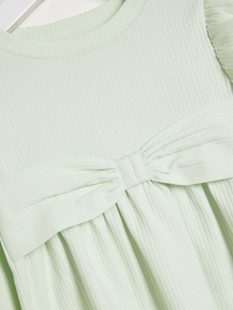 River Island Green Girls Bow Peplum Kickflare Set - Image 6 of 6
