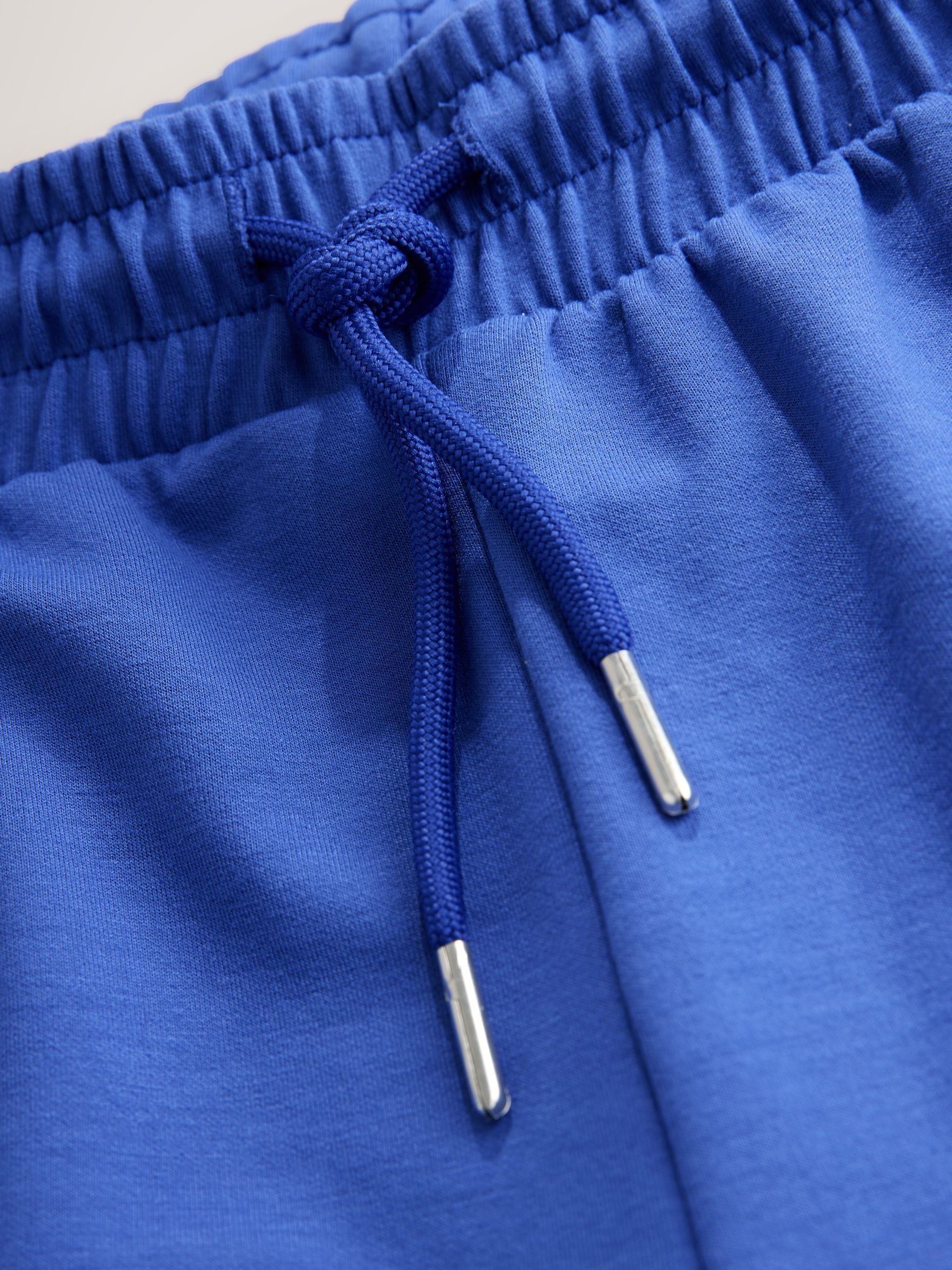 Buy Cobalt Blue Slinky Wide Leg Side Stripe Track Trousers from