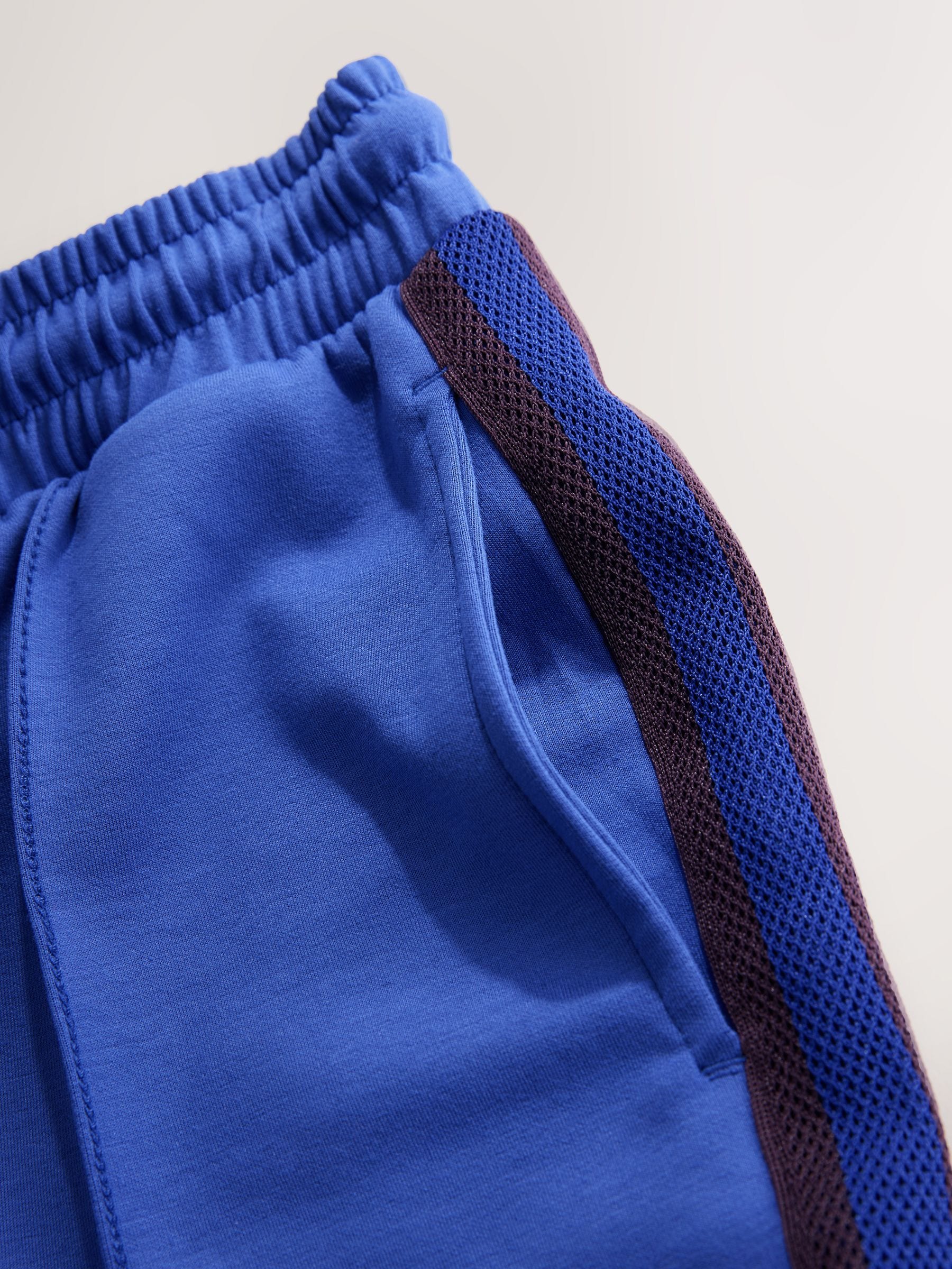 Buy Cobalt Blue Slinky Wide Leg Side Stripe Track Trousers from