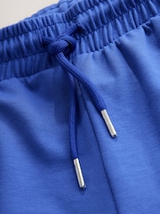 Cobalt Blue Slinky Wide Leg Side Stripe Track Trousers - Image 9 of 10