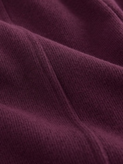 Plum Purple Supersoft Cosy Rib Wide Leg Knitted Trousers - Image 2 of 3
