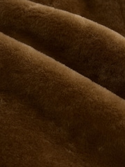 Toffee Faux Fur Maxi Coat - Image 7 of 8