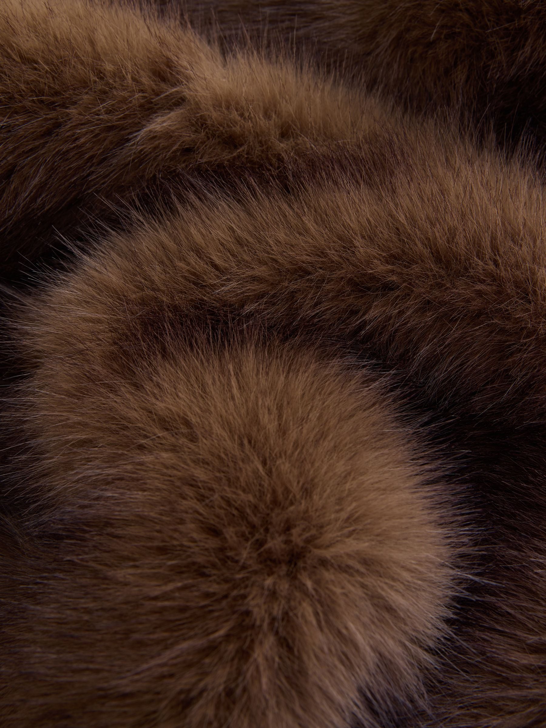Buy Chocolate Brown Faux Fur Long Coat from Next Singapore