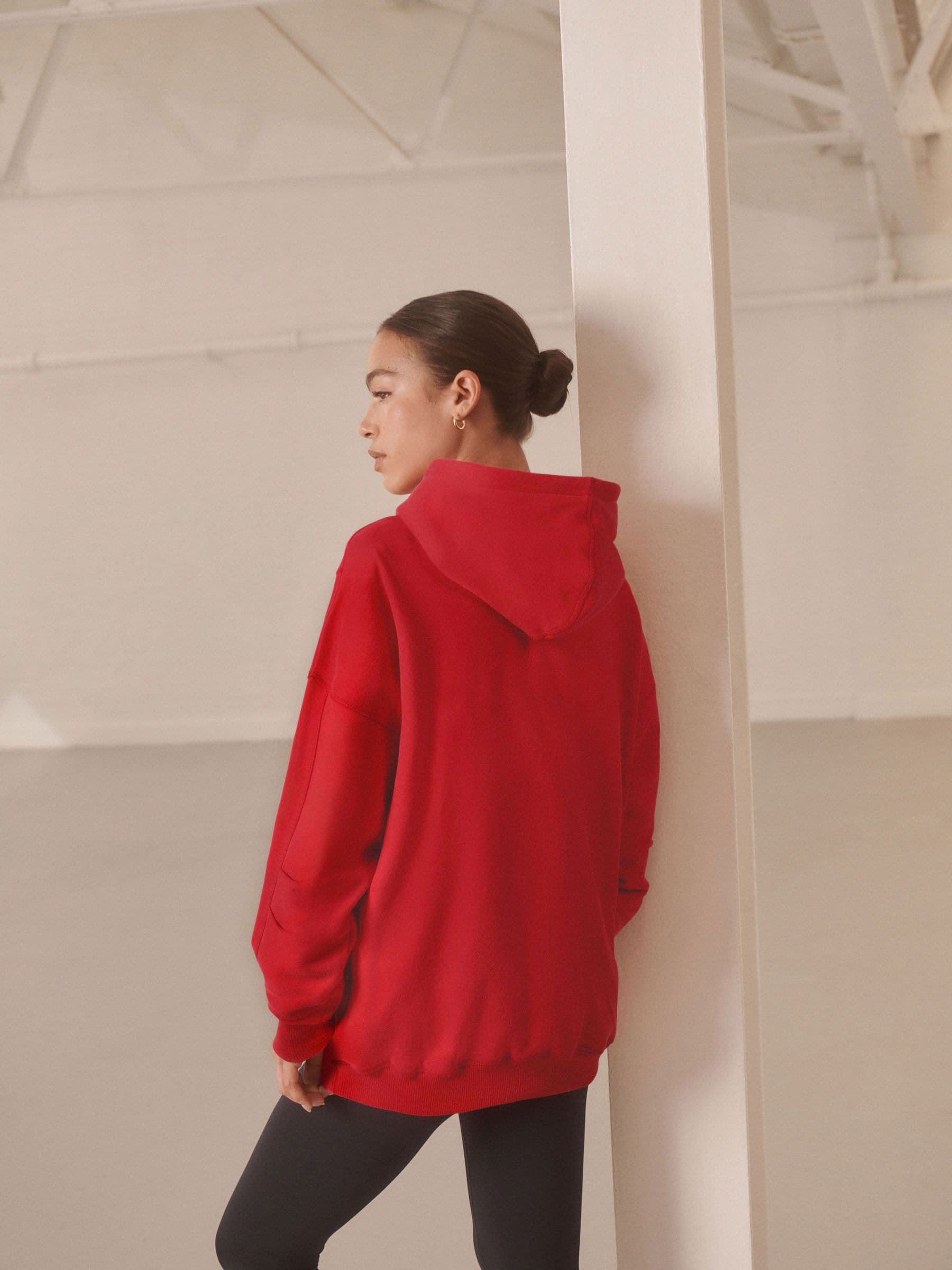Buy Cherry Red Relaxed Fit Longline Hoodie from the Next UK online