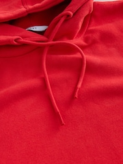 Cherry Red Relaxed Fit Longline Hoodie - Image 7 of 9