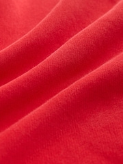 Cherry Red Relaxed Fit Longline Hoodie - Image 9 of 9