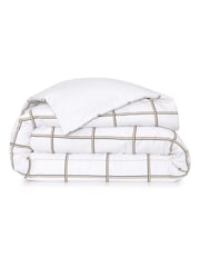 BOSS Home White Check Duvet Cover - Image 2 of 5