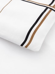 BOSS Home White Check Duvet Cover - Image 3 of 5
