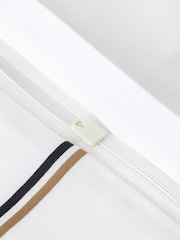 BOSS Home White Check Duvet Cover - Image 4 of 5