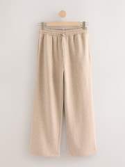 Neutral Neppy Textured Essential Wide Leg Jersey Joggers - Image 11 of 11