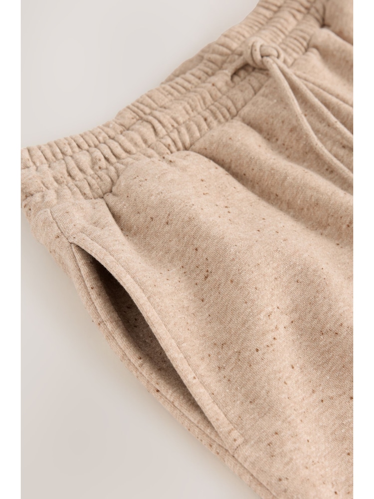 Neutral Neppy Textured Essential Wide Leg Jersey Joggers - Image 2 of 11