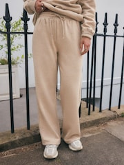 Neutral Neppy Textured Essential Wide Leg Jersey Joggers - Image 5 of 11