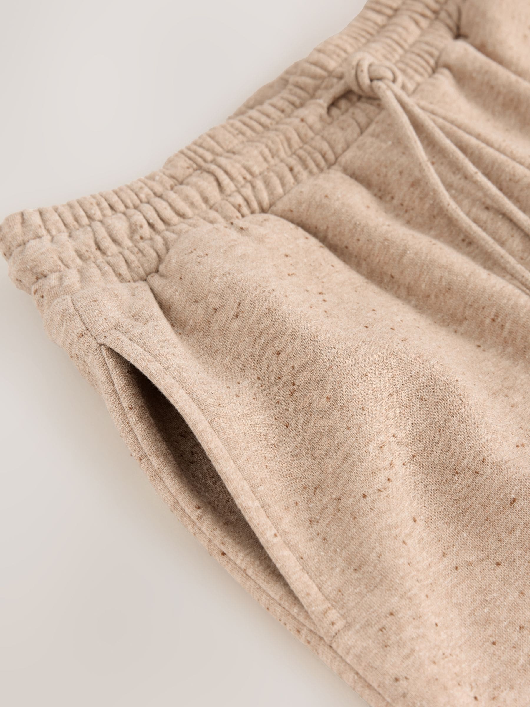 Buy Neutral Neppy Textured Essential Wide Leg Jersey Joggers from