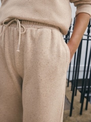 Neutral Neppy Textured Essential Wide Leg Jersey Joggers - Image 7 of 11