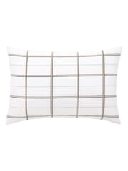 BOSS Home White Check Standard Pillowcase - Image 2 of 5