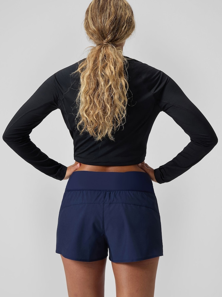 Speedo Blue Womens Lookout Swim Shorts - Image 2 of 6 Speedo Blue Womens Lookout Swim Shorts - Image 2 of 6
