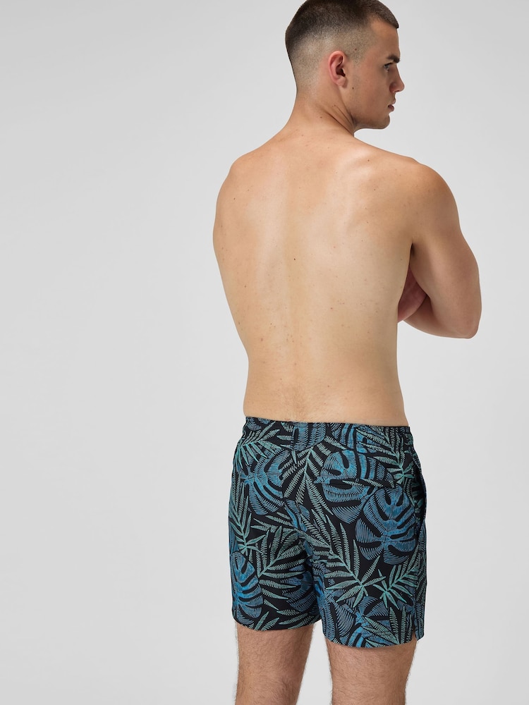 Speedo Black Mens Printed 16'' Redondo Edge Swim Shorts - Image 2 of 6