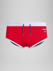 Speedo Red Mens 3.5'' Logo Briefs - Image 6 of 6