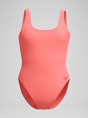 Speedo Orange Womens Textured Deep U-Back Swimsuit - Image 6 of 6