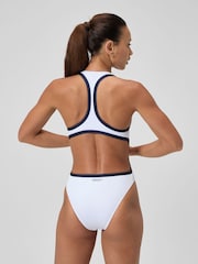 Speedo White Womens Solid Bound Cut Out Swimsuit - Image 2 of 6