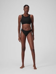 Speedo Black Womens Solid Bikini Top with Mesh - Image 3 of 6